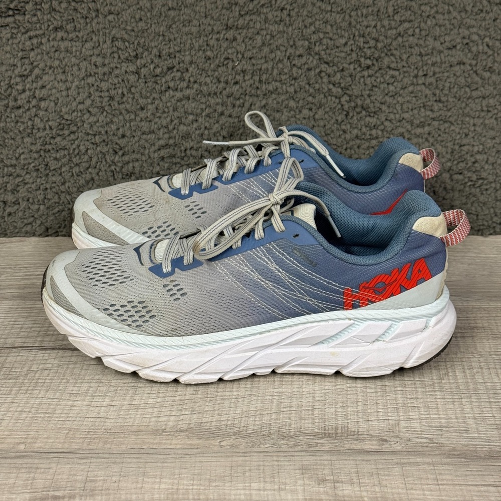 Hoka One One Shoes Women 9.5 Blue Clifton 6 Running Athletic Sport Sneaker Comfy
